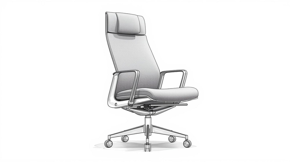 White office chair on a white background
