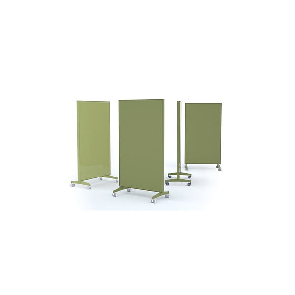 AX Mobile Double-Sided Glass Writing Board Allseating 