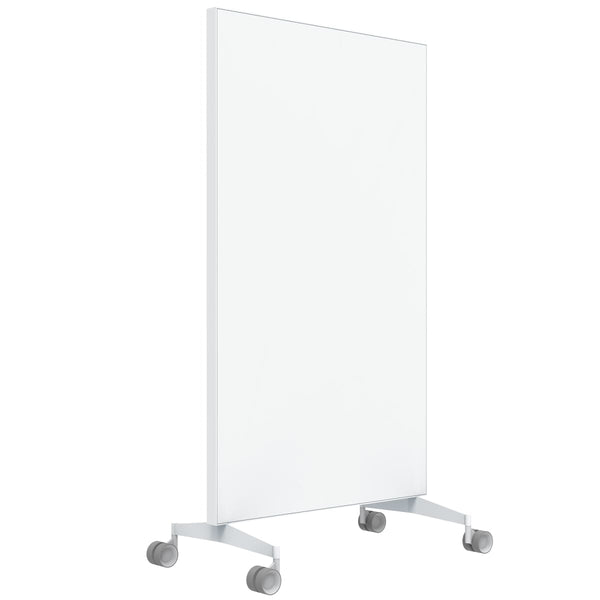 AX Mobile Double-Sided Glass Writing Board Whiteboards Fellowes 