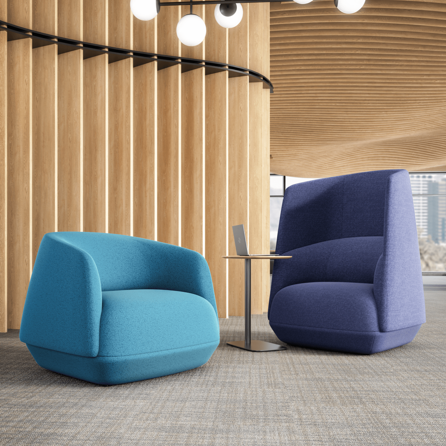 Billo Lounge Chair | Midback & Privacy Back Lounge Seating SitOnIt 