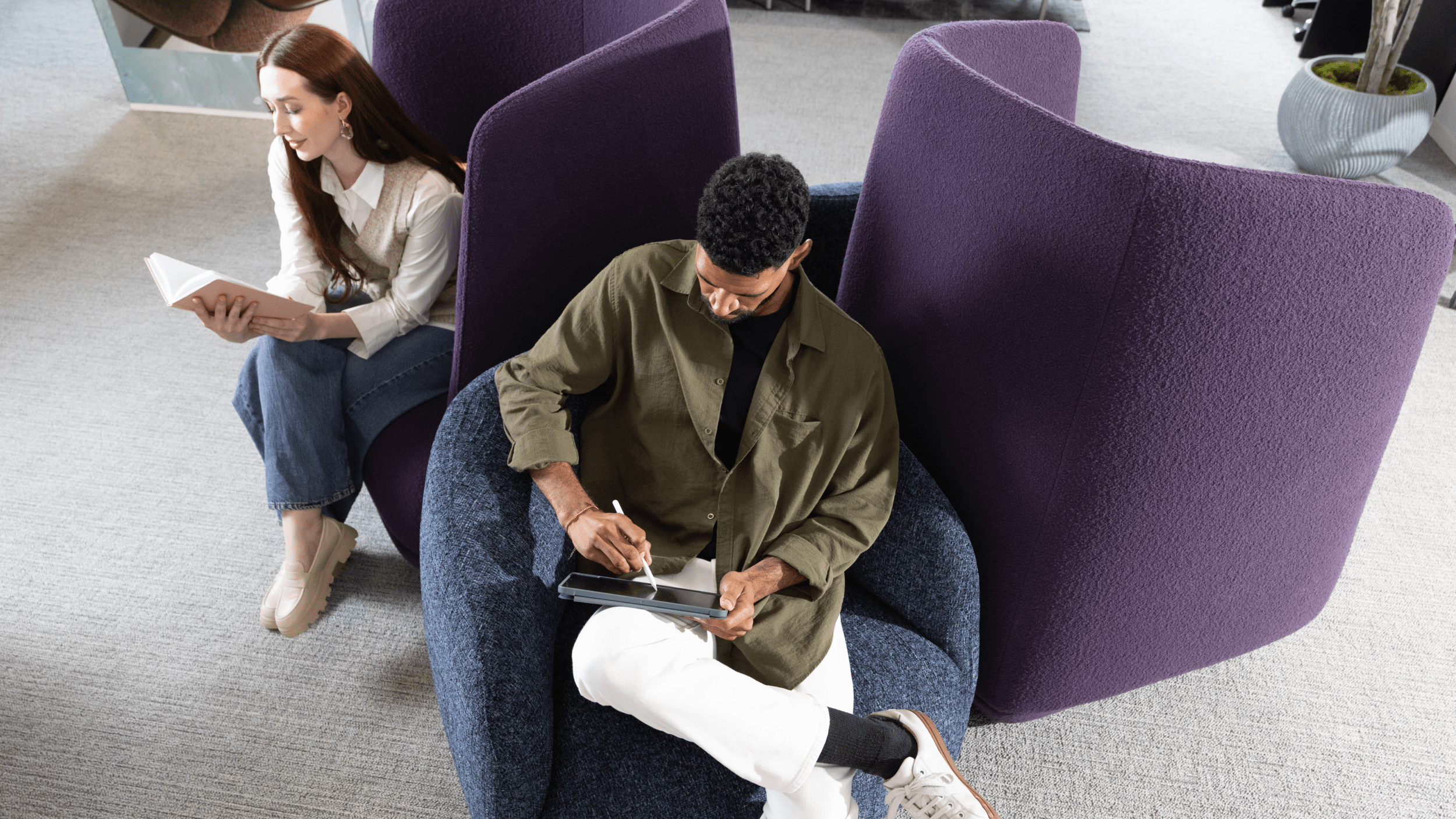 Billo Lounge Chair | Midback & Privacy Back Lounge Seating SitOnIt 