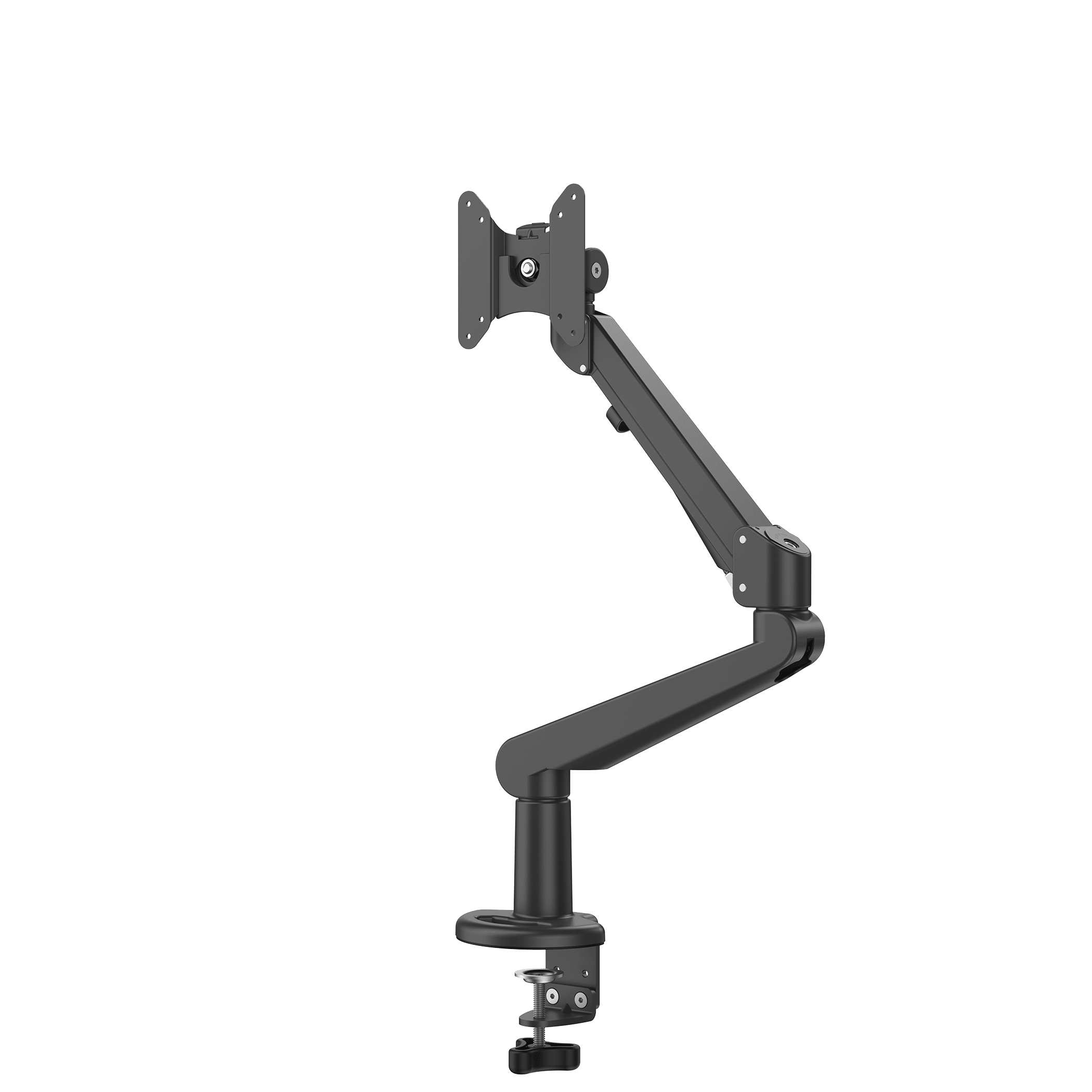 Edge Heavy-Duty Single Monitor Arm | Desk Clamp | Grommet Mount Single Monitor Arm Fellowes 