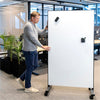 eM Premium Mobile Double-Sided Glass Whiteboard Whiteboards Fellowes 