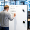 eM Premium Mobile Double-Sided Glass Whiteboard Whiteboards Fellowes 
