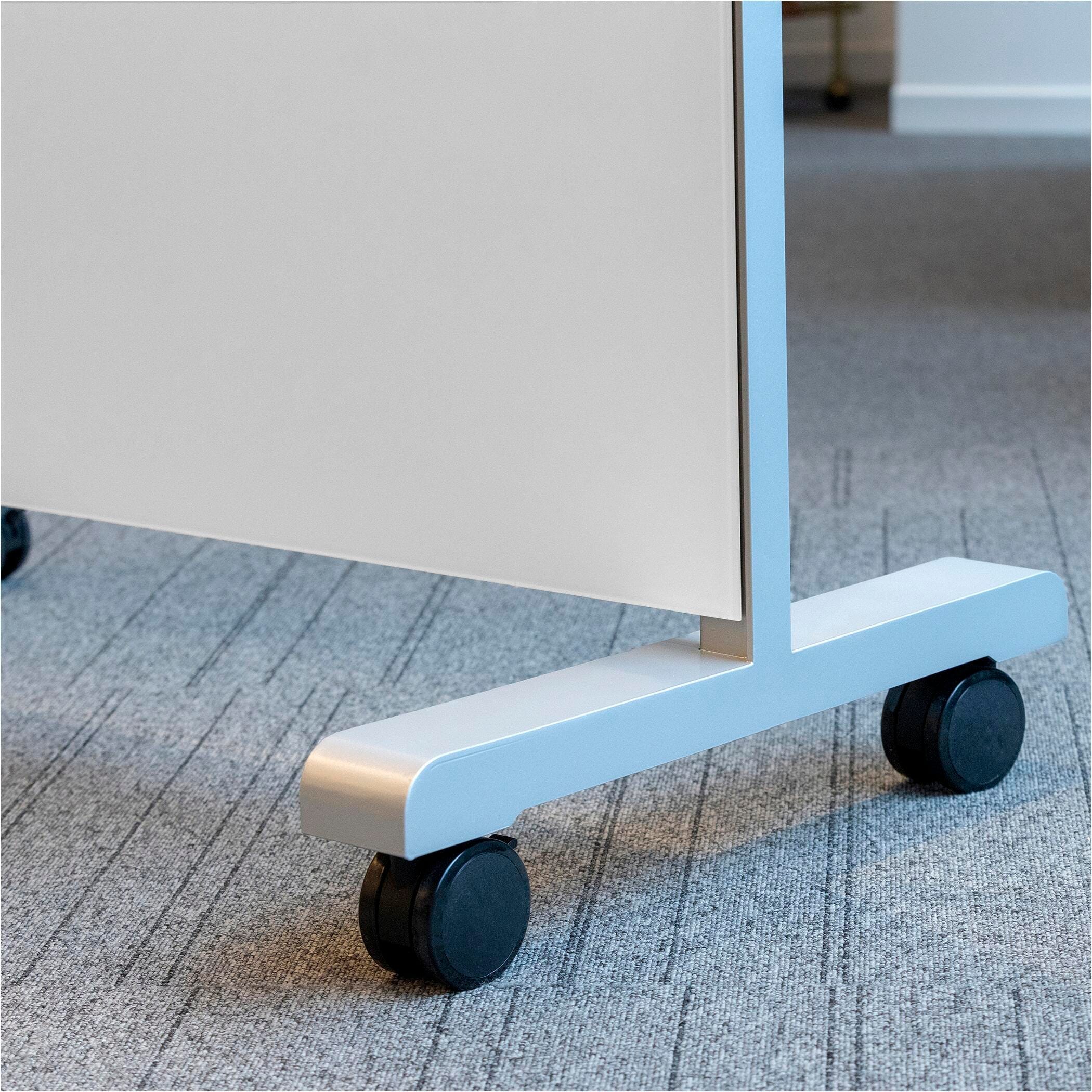 eM Premium Mobile Double-Sided Glass Whiteboard Whiteboards Fellowes 