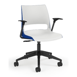 KI Doni Task Chair 2-Tone | Armless & with Arms | 5 Star Base Light Task Chair, Conference Chair, Computer Chair, Meeting Chair KI 