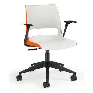 KI Doni Task Chair 2-Tone | Armless & with Arms | 5 Star Base Light Task Chair, Conference Chair, Computer Chair, Meeting Chair KI 