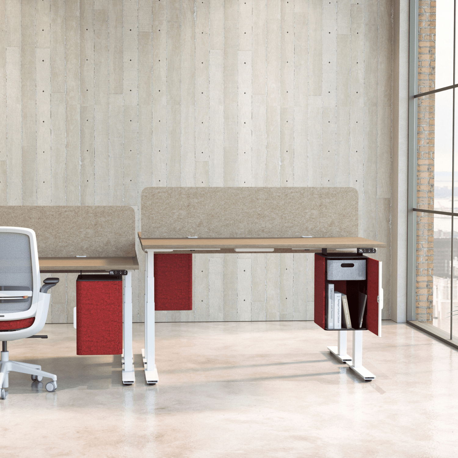 Mochi Undermount Personal Storage Pedestal, Storage Cabinet Workspace48 