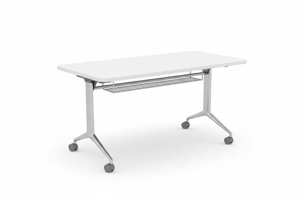 office flip flop training table, white background