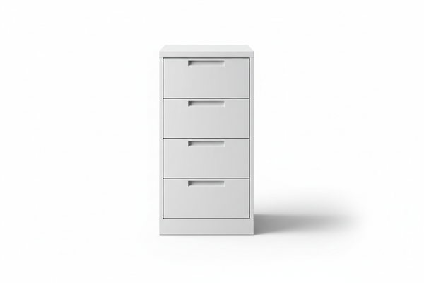 office vertical filing cabinet, white background