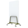 Q! Mobile Glass Whiteboard Room Divider Privacy Screen, Whiteboard Allseating 