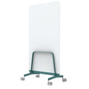 Q! Mobile Glass Whiteboard Room Divider Privacy Screen, Whiteboard Allseating 