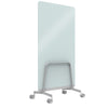 Q! Mobile Glass Whiteboard Room Divider Privacy Screen, Whiteboard Allseating 