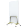 Q! Mobile Glass Whiteboard Room Divider Privacy Screen, Whiteboard Allseating 