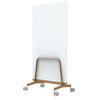 Q! Mobile Glass Whiteboard Room Divider Privacy Screen, Whiteboard Allseating 
