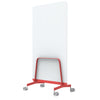 Q! Mobile Glass Whiteboard Room Divider Privacy Screen, Whiteboard Allseating 