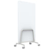 Q! Mobile Glass Whiteboard Room Divider Privacy Screen, Whiteboard Allseating 