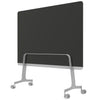 Q! Mobile Glass Whiteboard Room Divider Privacy Screen, Whiteboard Allseating 