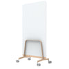 Q! Mobile Glass Whiteboard Room Divider Privacy Screen, Whiteboard Allseating 