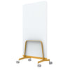 Q! Mobile Glass Whiteboard Room Divider Privacy Screen, Whiteboard Allseating 