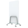 Q! Mobile Glass Whiteboard Room Divider Privacy Screen, Whiteboard Allseating 