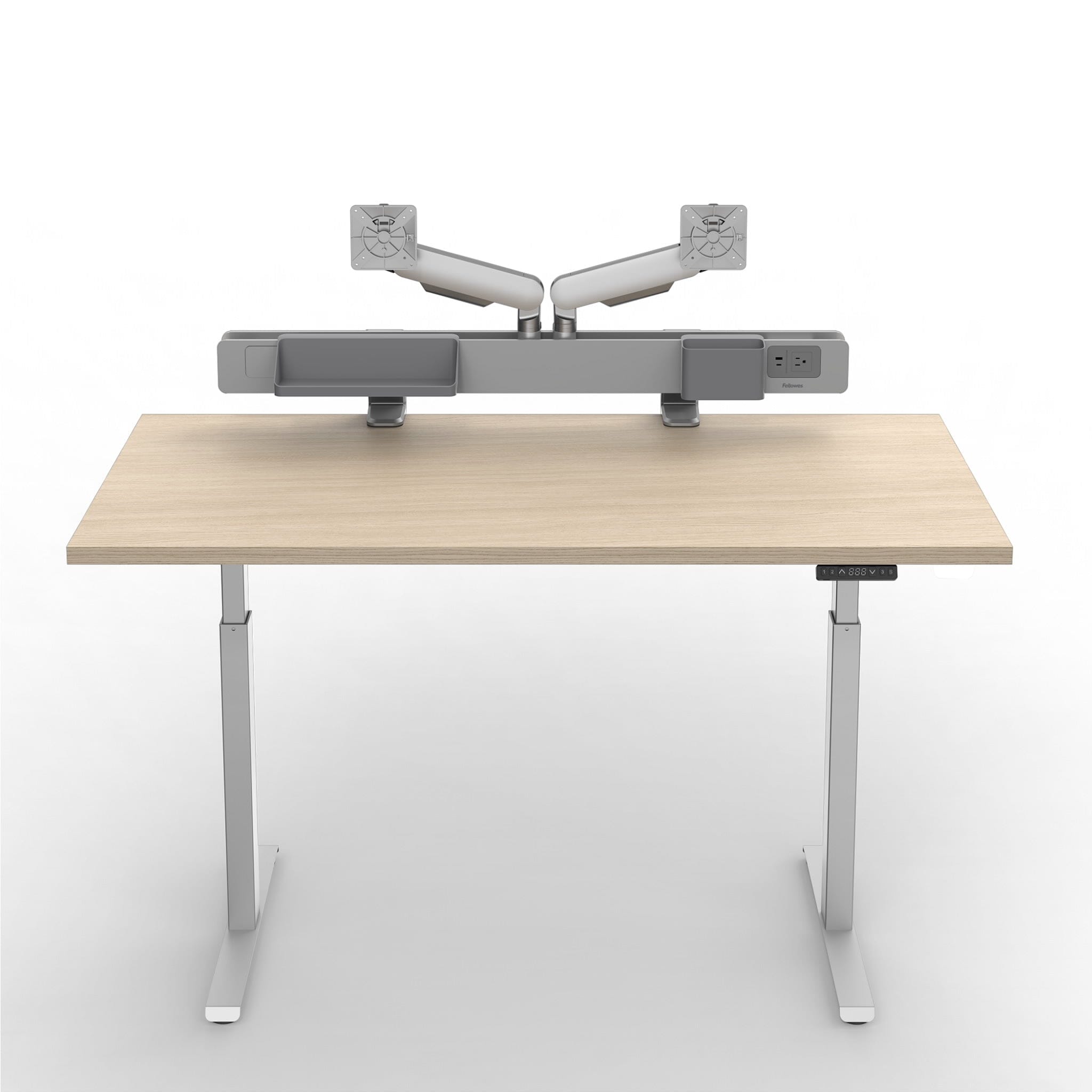 Rising Loft™ Rail System: Maximize Workspace. Minimize Clutter. Single Monitor Arm, Dual Monitor Arm Fellowes 