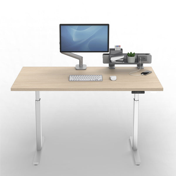 Rising Loft™ Rail System: Maximize Workspace. Minimize Clutter. Single Monitor Arm, Dual Monitor Arm Fellowes 
