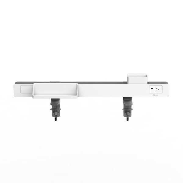 Rising Loft™ Rail System: Maximize Workspace. Minimize Clutter. Single Monitor Arm, Dual Monitor Arm Fellowes 