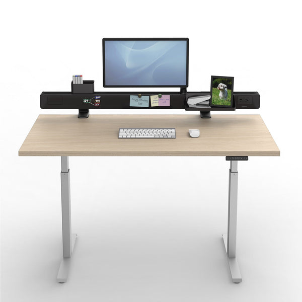 Rising Loft™ Rail System: Maximize Workspace. Minimize Clutter. Single Monitor Arm, Dual Monitor Arm Fellowes 