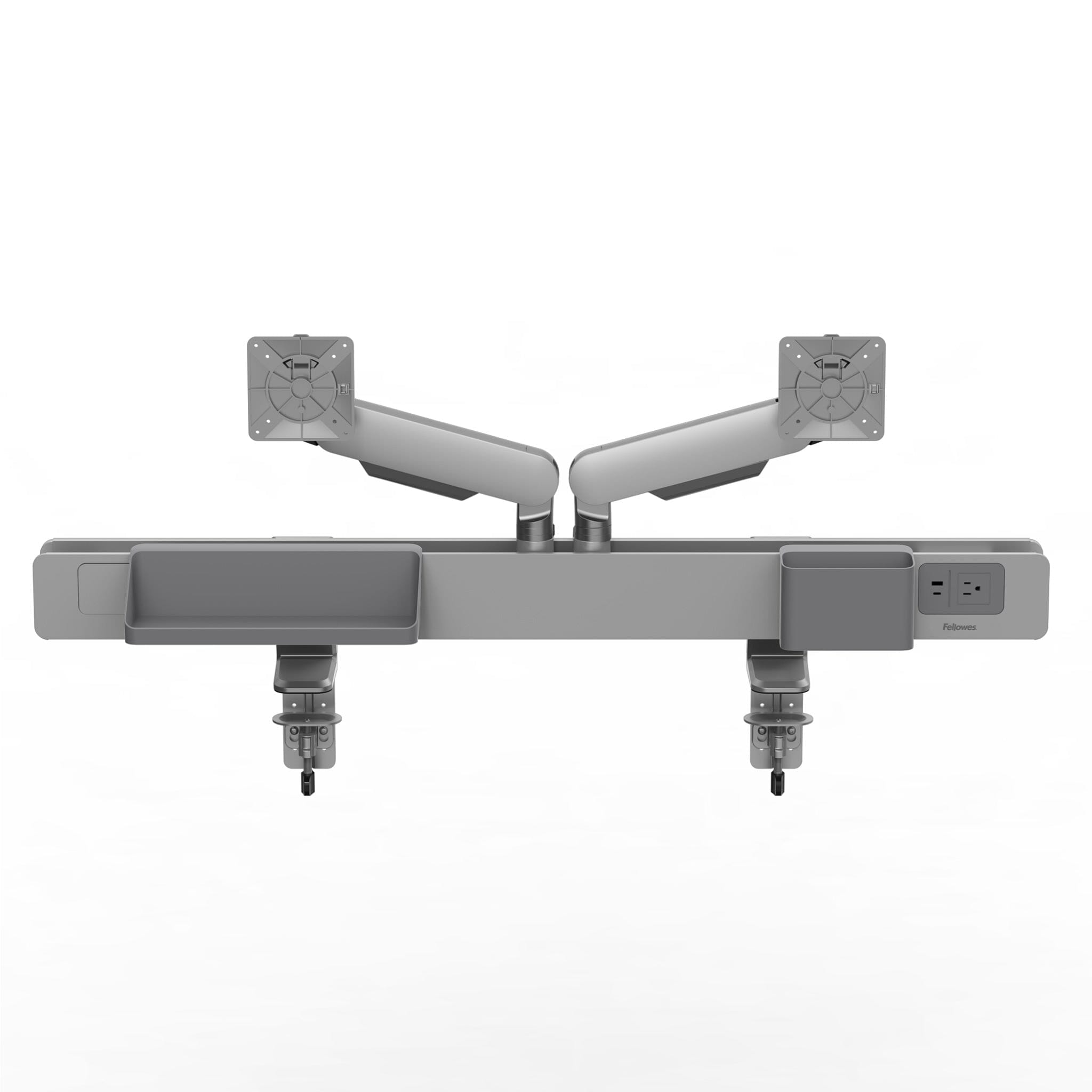 Rising Loft™ Rail System: Maximize Workspace. Minimize Clutter. Single Monitor Arm, Dual Monitor Arm Fellowes 