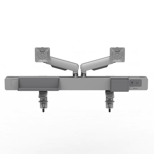 Rising Loft™ Rail System: Maximize Workspace. Minimize Clutter. Single Monitor Arm, Dual Monitor Arm Fellowes 