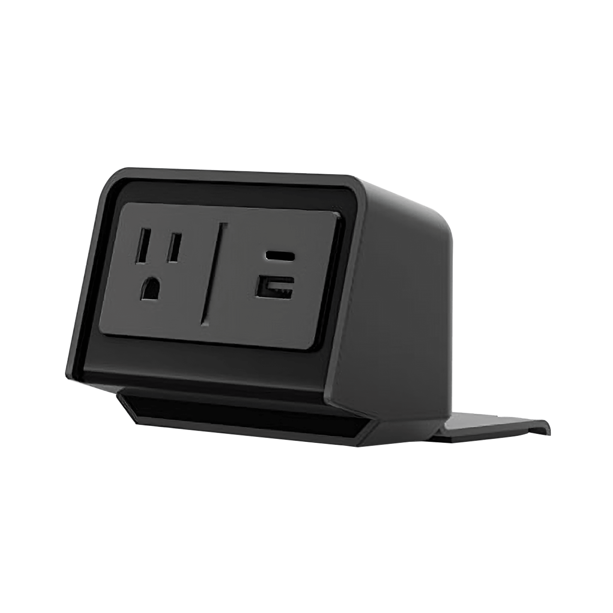 Title: Flexcharge™ Desktop Power Station | 1 AC Outlet + USB-A/USB-C Quick Charge | Desk Clamp Mount Power Solution Fellowes 