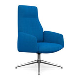 Envoi Highback Lounge Chair Lounge Seating SitOnIt Fabric Color Electric Blue Free Swivel 