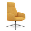 Envoi Highback Lounge Chair Lounge Seating SitOnIt Fabric Color Mustard Free Swivel 