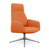 Envoi Highback Lounge Chair Lounge Seating SitOnIt Fabric Color Papaya Free Swivel 