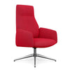Envoi Highback Lounge Chair Lounge Seating SitOnIt Fabric Color Scarlet Free Swivel 