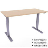 ESI Triumph LX Electric Table Height Adjustable Table ESI Ergo 48.0"w x 24.0"d Beigewood Matte Silver