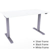 ESI Triumph LX Electric Table Height Adjustable Table ESI Ergo 48.0"w x 24.0"d Designer White Matte Silver