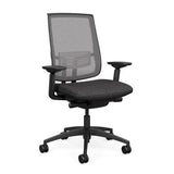 Focus 2.0 Office Chair - Mesh Back Office Chair, Conference Chair, Computer Chair, Teacher Chair, Meeting Chair SitOnIt Fabric Color Ebony Mesh Color Ash 
