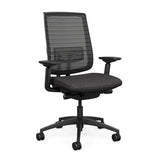 Focus 2.0 Office Chair - Mesh Back Office Chair, Conference Chair, Computer Chair, Teacher Chair, Meeting Chair SitOnIt Fabric Color Ebony Mesh Color Impress 