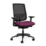 Focus 2.0 Office Chair - Mesh Back Office Chair, Conference Chair, Computer Chair, Teacher Chair, Meeting Chair SitOnIt Fabric Color Royal Mesh Color Charcoal 