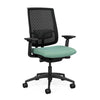 Focus 2.0 Office Chair - Mesh Back Office Chair, Conference Chair, Computer Chair, Teacher Chair, Meeting Chair SitOnIt Fabric Color Sea Green Mesh Color Black 