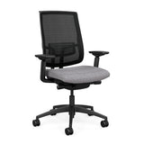 Focus 2.0 Office Chair - Mesh Back Office Chair, Conference Chair, Computer Chair, Teacher Chair, Meeting Chair SitOnIt Fabric Color Smoky Mesh Color Black 