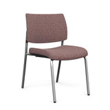 Focus Guest Chair w/ Fabric Seat & Back Guest Chair, Cafe Chair SitOnIt Fabric Color Citrus Silver Frame 