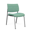 Focus Guest Chair w/ Fabric Seat & Back Guest Chair, Cafe Chair SitOnIt Fabric Color Sea Green Silver Frame 