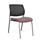 Focus Guest Chair w/ Mesh Back Guest Chair, Cafe Chair SitOnIt Fabric Color Citrus Mesh Color Black Silver Frame