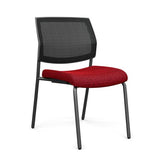 Focus Guest Chair w/ Mesh Back Guest Chair, Cafe Chair SitOnIt Fabric Color Crimson Mesh Color Black Black Frame