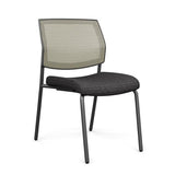 Focus Guest Chair w/ Mesh Back Guest Chair, Cafe Chair SitOnIt Fabric Color Ebony Mesh Color Sand Black Frame