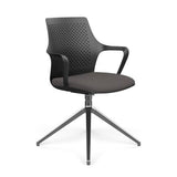 Ioniq Guest Chair Guest Chair SitOnIt Plastic Color Black Fabric Color Iron 