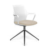 Ioniq Guest Chair Guest Chair SitOnIt Plastic Color White Fabric Color Natural 